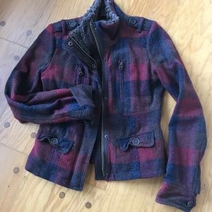 Vintage Abercrombie & Fitch wool mix plaid jacket, size XS